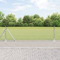 Berkfield Home Hexagon Fence 0, 4x50 m Galvanised Steel in Silver