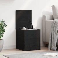 Berkfield Home Storage Box in Black Oak - 40x42x46 cm - Made of Engineered Wood | Size: 40 x 42 x 46 cm