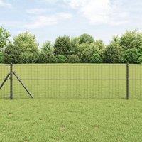 Berkfield Home Euro Fence Grey 0.4x10 m Steel