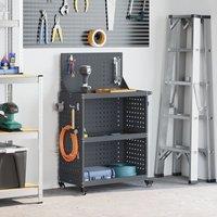 Berkfield Home Tool Trolley Anthracite 65 x 35 x 111 cm Powder-coated steel