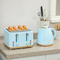 HOMCOM Kettle & Toaster Set 1.7L Kettle & Toaster in Light Blue