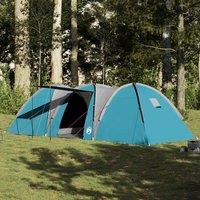 Berkfield Home Family Tent Dome 8-Person Blue Waterproof