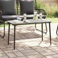 Berkfield Home Garden Table Black 80 x 40 x 45 cm Poly rattan