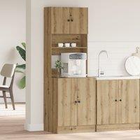 Berkfield Home Kitchen Cabinet Artisan Oak 60x50x180 cm Engineered Wood | Size: 60 x 50 x 180 cm