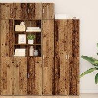 Berkfield Home Slim Storage Cabinet Old Wood 30x42.5x225 cm Engineered Wood in Brown