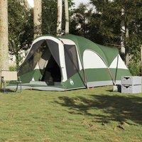 Berkfield Home Family Tent Tunnel 8-Person Green Waterproof