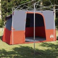 Berkfield Home Tent with Roof Other Grey & Orange & Black 280 x 220 x 176 cm