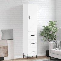 Berkfield Home Highboard White 34.5x34x180 cm Engineered Wood