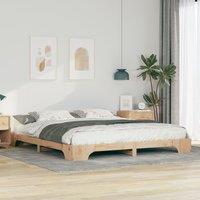 Berkfield Home Floor Bed Frame Brown 180 x 210 cm Solid pine wood