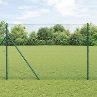 Berkfield Home Hexagon Fence Green 1.5x10 m Steel