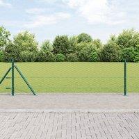 Berkfield Home Hexagon Fence Green 0.6x10 m Steel