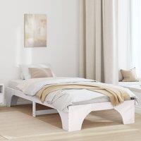 Berkfield Home Single Bed Frame White Solid Pine wood 75 x 190 cm Modern