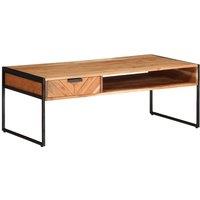 Berkfield Home Coffee Table 110x55x40 cm Solid Wood Acacia in Brown | Size: 110 x 55 x 40 cm