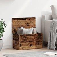 Berkfield Home Storage Box Old Wood 60x35x35 cm Made of Engineered Wood in Brown | Size: 60 x 35 x 35 cm