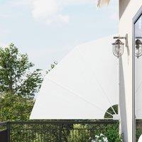 Berkfield Home Balcony Privacy Screen Folding Manual White 140 x 140 cm Fabric