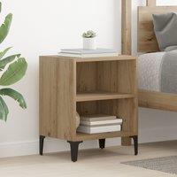 Berkfield Home Bedside Cabinets 2 pcs Artisan Oak 40x30x50 cm Engineered Wood in Brown | Size: 40 x 30 x 50 cm