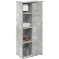 Berkfield Home Bathroom Cabinet with Roll Holder Concrete Grey 39x22x90 cm | Size: 39 x 22 x 90 cm