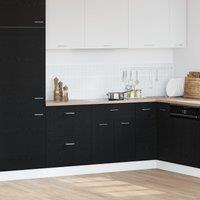 Berkfield Home Black Oak Drawer Base Cabinet - 60x46x81.5 cm Made from Engineered Wood