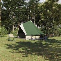 Berkfield Home Family Tent Tipi Green 8-Person Waterproof