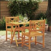 Berkfield Home Garden Chairs 2 pcs 56x56x90 cm Solid Wood Acacia in Brown | Size: 56 x 56 x 90 cm