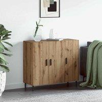Berkfield Home Sideboard with Storage with Door Brown 90 x 34 x 80 cm Engineered wood