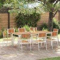 Berkfield Home Stacking Garden Chairs 8 pcs 54.5x56x87 cm Solid Wood Acacia in Brown