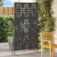 Berkfield Home Privacy Screen - Black, 100x50x180 cm, Steel in Black | Size: 100 x 50 x 180 cm