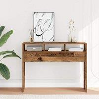 Berkfield Home Console Table Old Wood 105x30x80 cm Engineered Wood in Brown | Size: 105 x 30 x 80 cm
