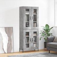 Berkfield Home Highboard Concrete Grey 69.5x34x180 cm Engineered Wood