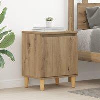 Berkfield Home Artisan Oak Bedside Table Artisan oak MDF 40 x 30 x 50 cm in Brown