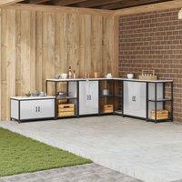 Berkfield Home Kitchen Storage Cabinet with Shelf with Storage with Door Silver Stainless steel