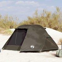Berkfield Home Fishing Tent 3-Person Brown Waterproof