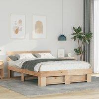 Berkfield Home with Headboard Brown 53.1" x 74.8 Pine wood