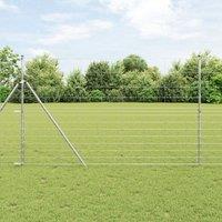 Berkfield Home Field Fence 1.5x50 m Galvanised Steel in Silver