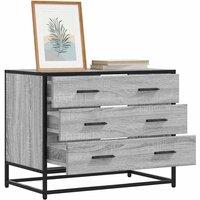 Berkfield Home Drawer Cabinet Grey Sonoma 70x41x56 cm Engineered Wood | Size: 70 x 41 x 56 cm