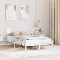 Berkfield Home White Pine Wood Bed Frame White Solid Pine wood 120 x 190 cm