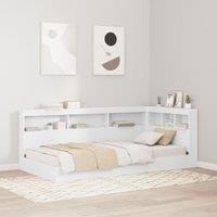 Berkfield Home Storage Headboard with Shelf with Headboard with Storage White 90 cm Engineered wood