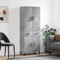 Berkfield Home Highboard Concrete Grey 69.5x34x180 cm Engineered Wood