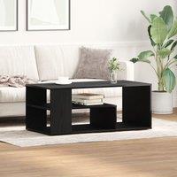 Berkfield Home Coffee Table Black Oak 100x50x40 cm Engineered Wood | Size: 100 x 50 x 40 cm