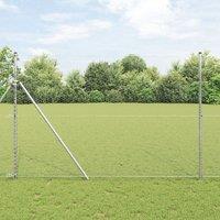 Berkfield Home Hexagon Fence 1.6x10 m Galvanised Steel in Silver