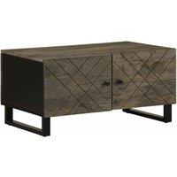 Berkfield Home Coffee Table Black 80x50x40 cm Solid Wood Mango | Size: 80 x 50 x 40 cm