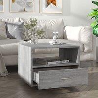Berkfield Home Coffee Table Grey Sonoma 55x55x40 cm Engineered Wood | Size: 55 x 55 x 40 cm