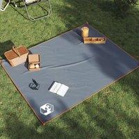 Berkfield Home Picnic Blanket with Pegs Grey & Orange 205x155 cm