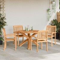 Berkfield Home Garden Dining Set 3 pcs Brown Large Standard