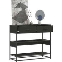 Berkfield Home Console Table Black 90x35x80 cm Engineered Wood | Size: 90 x 35 x 80 cm