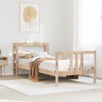 Berkfield Home Bed Frame with Headboard without Mattress 90x190 cm Single in Brown