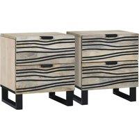 Berkfield Home Bedside Tables with Drawer 2 pcs Walnut 40 x 33.5 x 46 cm