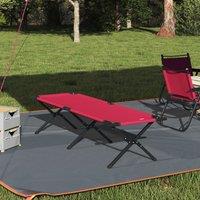 Berkfield Home Folding Sun Bed with Carry Bag Red 600D Oxford Fabric