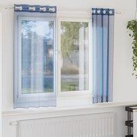Berkfield Home Voile Curtains with Grommets 2 pcs Royal Blue