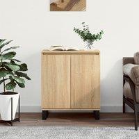 Berkfield Home Sideboard Sonoma Oak 60x35x70 cm Engineered Wood in Brown | Size: 60 x 35 x 70 cm